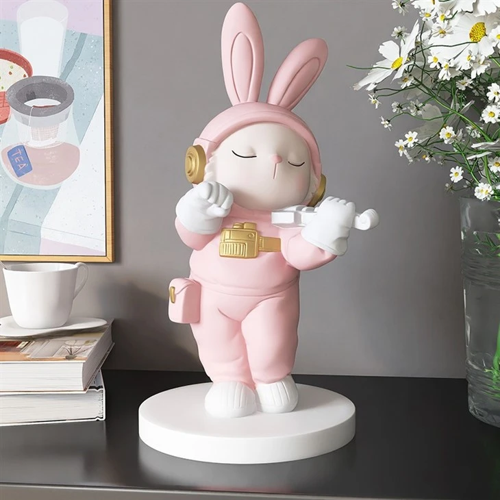 Astro Bunny Violin Statue