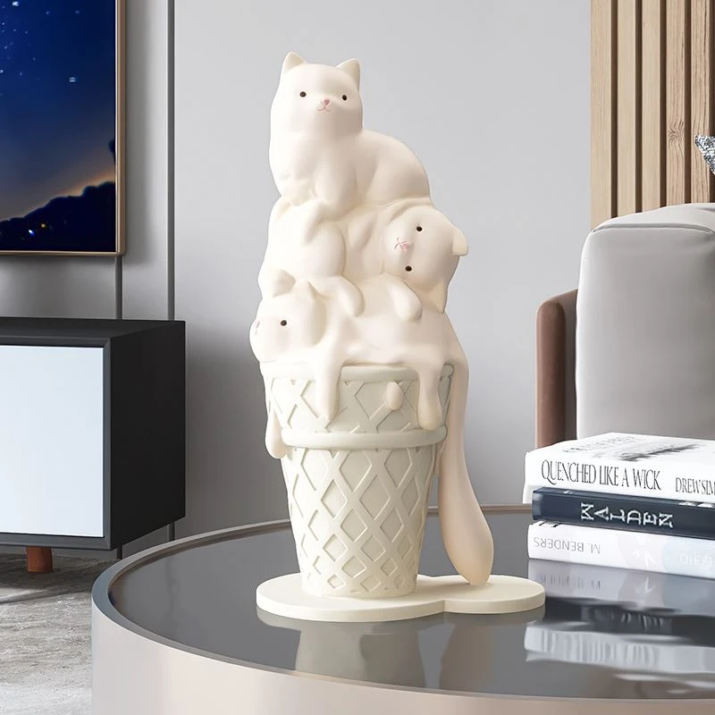 Cat On Ice-cream Statue